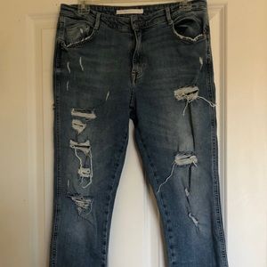 Zara distressed denim